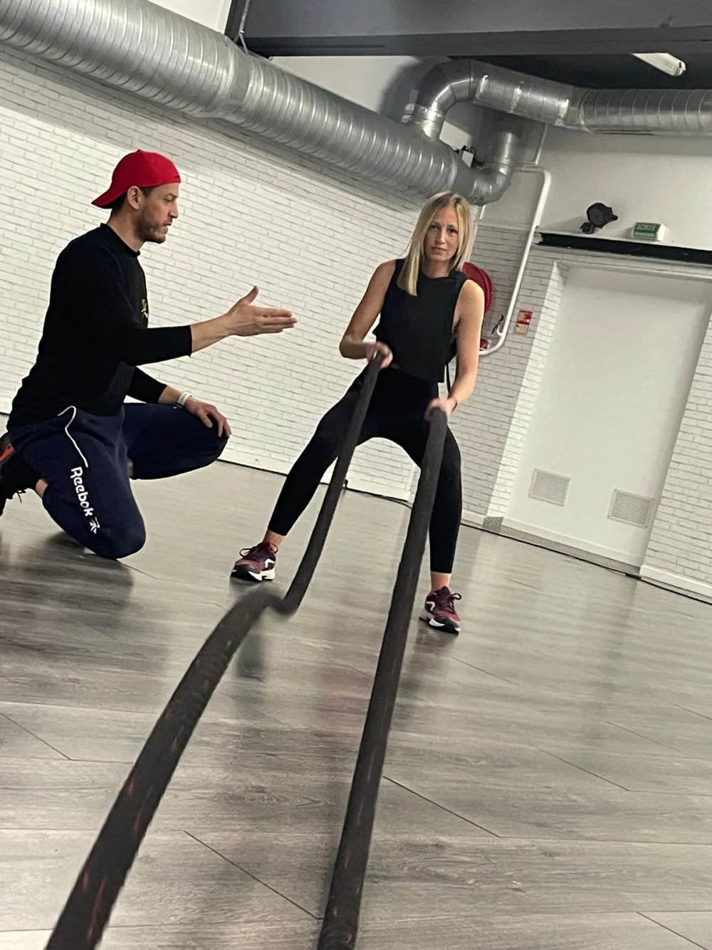Entraînement aux cordes ondulatoires en coaching personnalisé